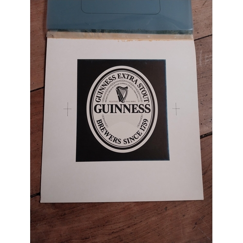 1305 - 1981 Guinness Label Proof design. {28 cm H x 25 cm W}. PART OF THE DAVID HUGHES COLLECTION.