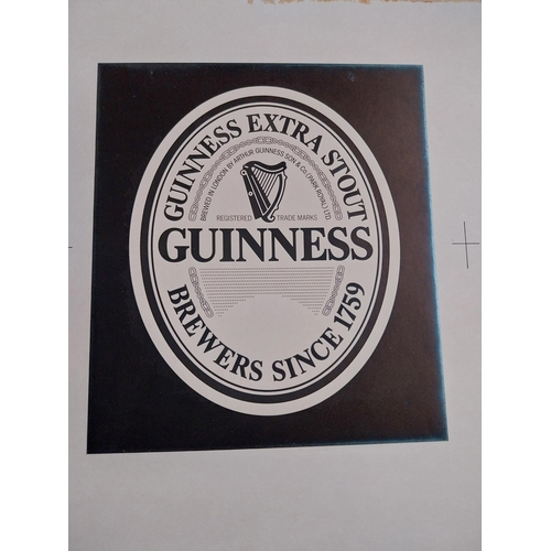 1305 - 1981 Guinness Label Proof design. {28 cm H x 25 cm W}. PART OF THE DAVID HUGHES COLLECTION.