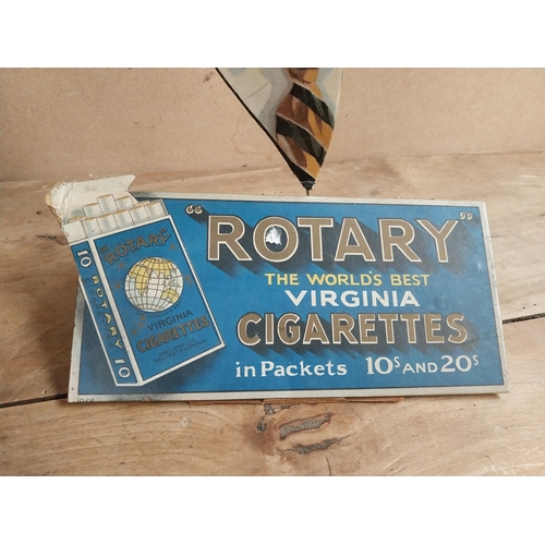 1308 - Rare Gallaher's Rotary Cigarettes cardboard counter showcard. {34 cm H x 23 cm W}.