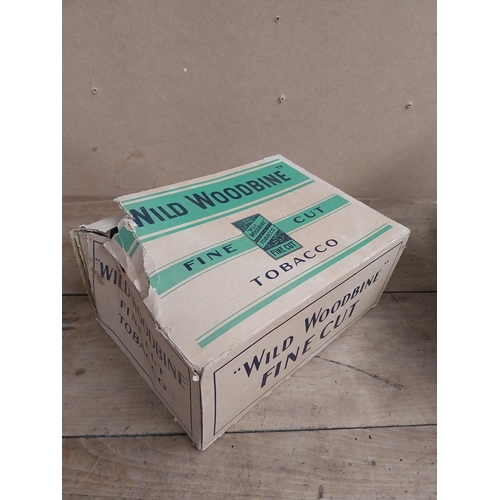 1334 - Two Wild Woodbine Fine Cut Tobacco cigarette cartons. {18 cm H x 25 cm W x 11 cm D}.