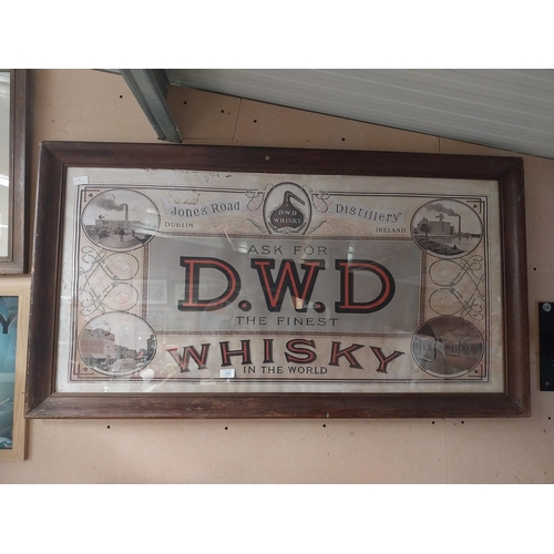 1339 - Ask for DWD Finest Whiskey Jones Road Distillery framed advertising print. {72 cm H x 134 cm W}