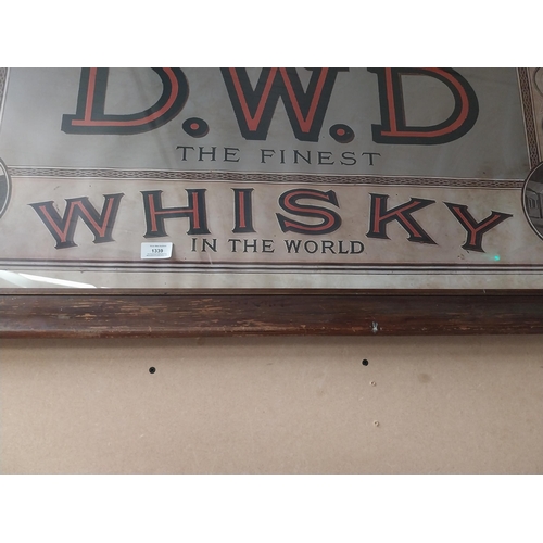 1339 - Ask for DWD Finest Whiskey Jones Road Distillery framed advertising print. {72 cm H x 134 cm W}