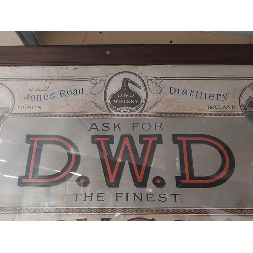 1339 - Ask for DWD Finest Whiskey Jones Road Distillery framed advertising print. {72 cm H x 134 cm W}