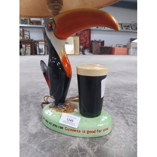 1345 - Guinness Toucan Carltonware advertising lamp with original shade. {43 cm H x 28 cm W x 16 cm D}.