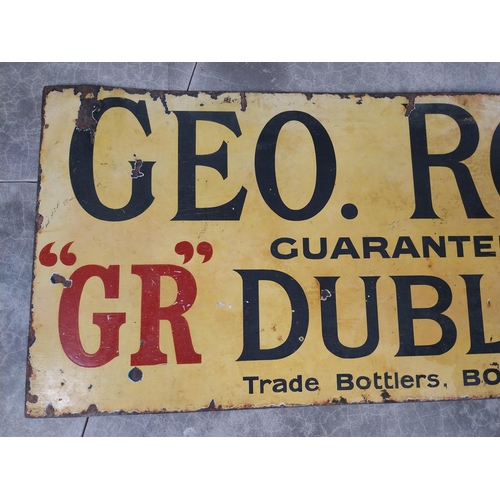 1346 - Rare George Roe & Co. enamel advertising sign {59 cm H x 199 cm W}.