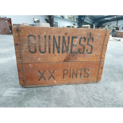 1347 - Guinness XX pint wooden bottle crate. {27 cm H x 40 cm W x 26 cm D].