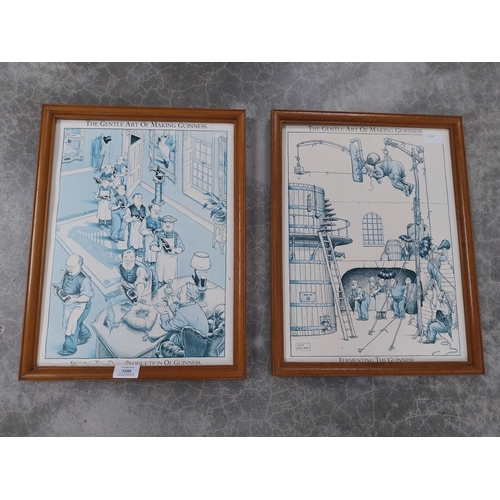 1348 - Two Gentle Art of Making Guinness advertising framed prints. {45 cm H x 34 cm W}.