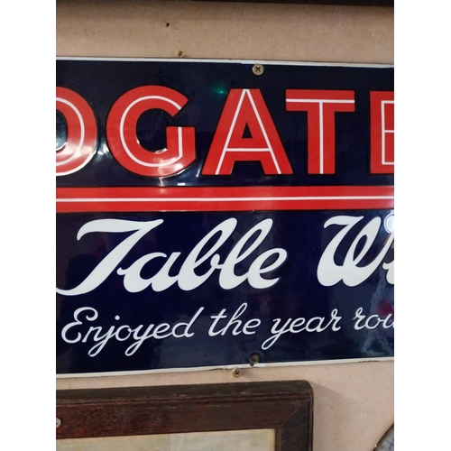 1355 - Redgate Table Waters Sold Here enamel advertising sign. {28 cm H x 81 cm W}.