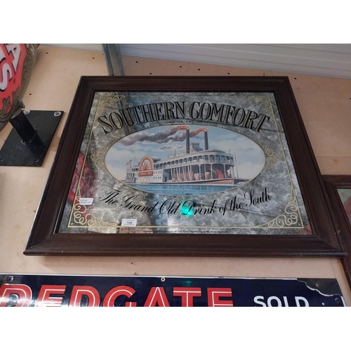 1356 - Southern Comfort The Grand Old Drink framed advertising mirror. {66 cm H x 74 cm W}.