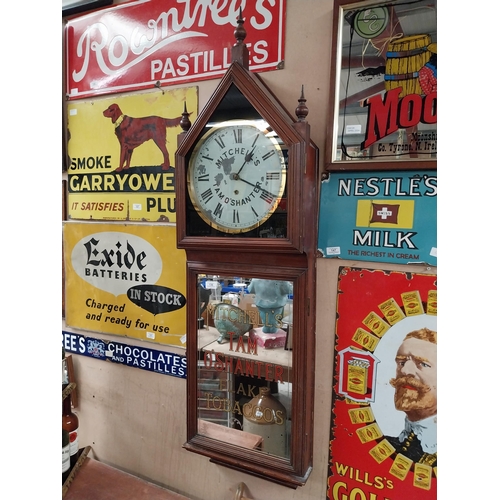 136 - Rare early 20th C. Mitchell's Tam O'Shanter Flake Tobaccos advertising clock with central mirrored p... 