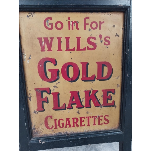 1378 - Wooden sandwich advertising board For Happy Smoking Wills's Gold Flake/Wills's Woodbine {78 cm H x 5... 