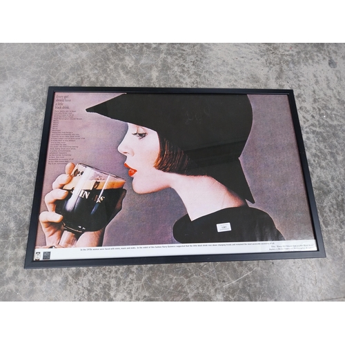 1381 - Guinness Every Girl Should Have A Little Black Drink framed advertising print.{54 cm H x 81 cm W}