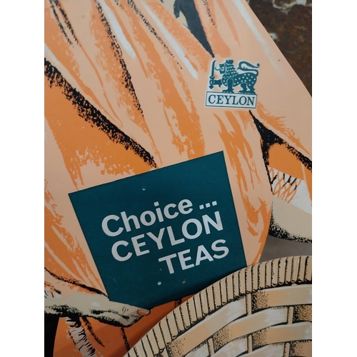 1389 - Choice Ceylon Teas advertising showcard. {51 cm H x 30 cm W x 27 cm D}.