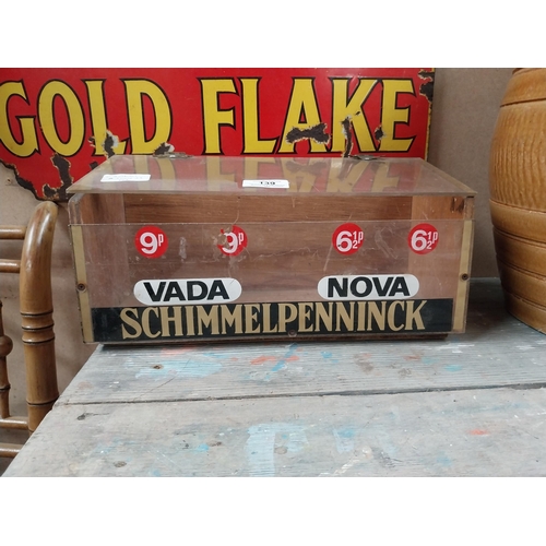 139 - Schimmelpennick Voda cigar dispenser{16 cm H x 23 cm W x 14 cm D}.