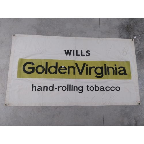 1394 - Will's Golden Virginia advertising banner. {110 cm H x 206 cm W}.