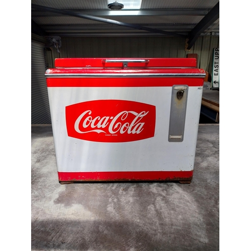 1400 - 1960's Coca Cola Vending and Ice Cooler. {96 cm H x 105 cm W x 67 cm D}.