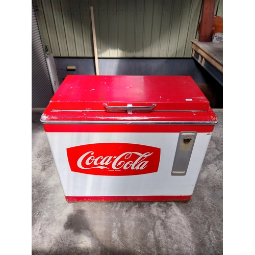 1400 - 1960's Coca Cola Vending and Ice Cooler. {96 cm H x 105 cm W x 67 cm D}.