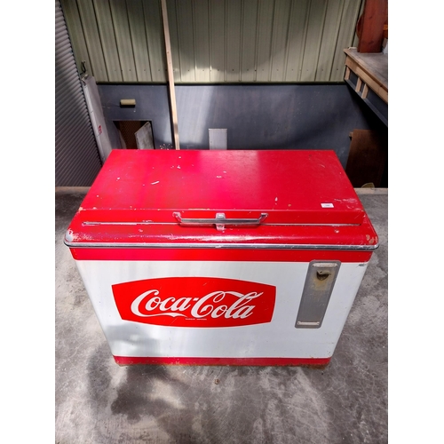 1400 - 1960's Coca Cola Vending and Ice Cooler. {96 cm H x 105 cm W x 67 cm D}.