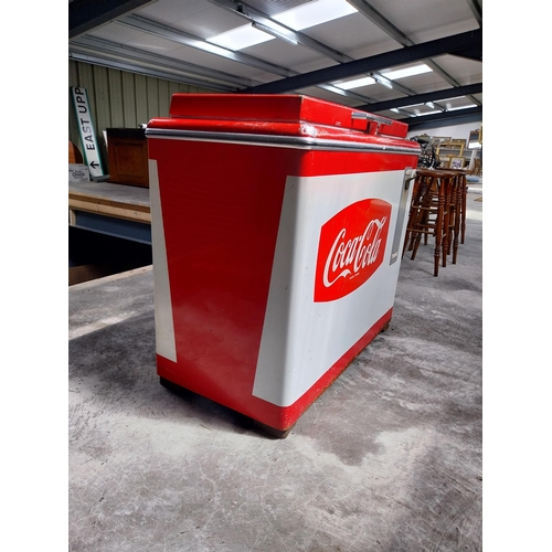 1400 - 1960's Coca Cola Vending and Ice Cooler. {96 cm H x 105 cm W x 67 cm D}.