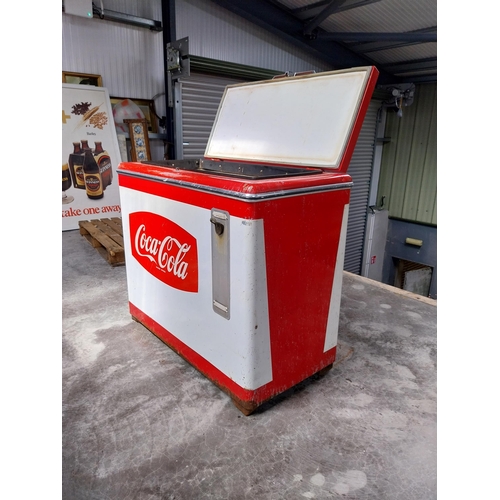 1400 - 1960's Coca Cola Vending and Ice Cooler. {96 cm H x 105 cm W x 67 cm D}.