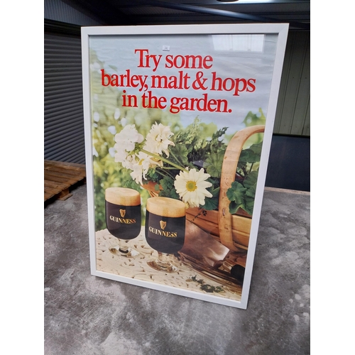 1403 - Original early 1980s large Try Some Barley malt and  Hops in the Garden advertising print mounted in... 