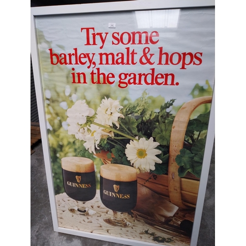 1403 - Original early 1980s large Try Some Barley malt and  Hops in the Garden advertising print mounted in... 