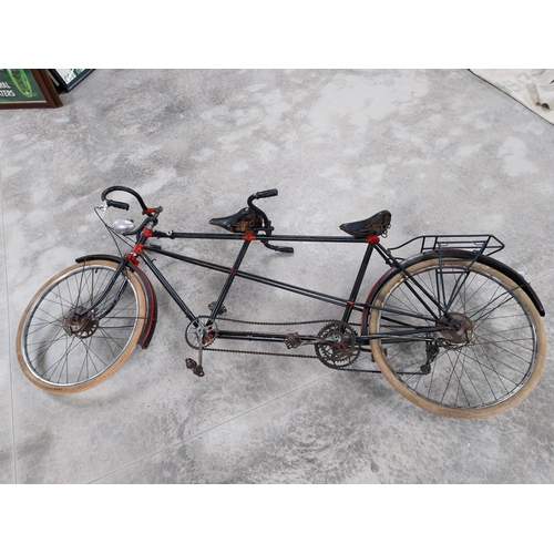 1406 - 1960's Tandem Bicycle. {100 cm H x 235 cm W}