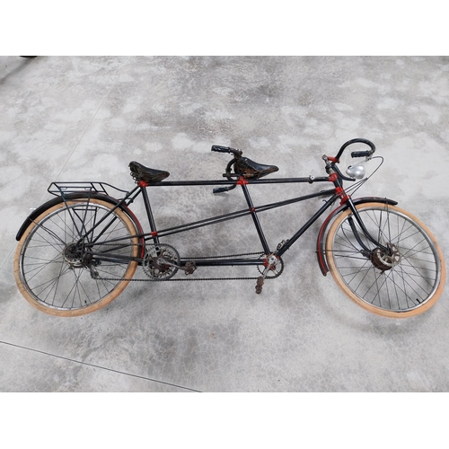 1406 - 1960's Tandem Bicycle. {100 cm H x 235 cm W}