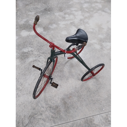 1407 - Early 1900's Child's tricycle. {82 cm H x 103 cm W x 40 cm D}.