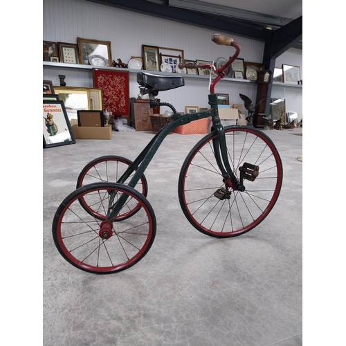 1407 - Early 1900's Child's tricycle. {82 cm H x 103 cm W x 40 cm D}.