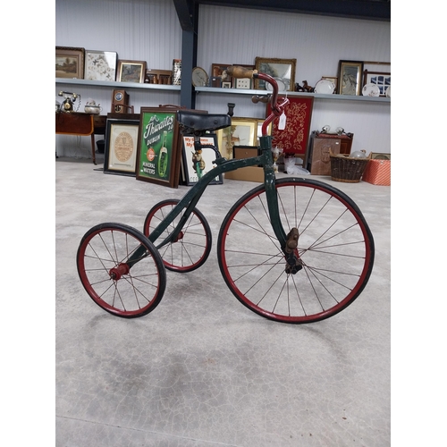 1407 - Early 1900's Child's tricycle. {82 cm H x 103 cm W x 40 cm D}.