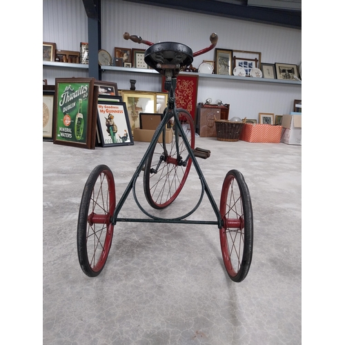 1407 - Early 1900's Child's tricycle. {82 cm H x 103 cm W x 40 cm D}.