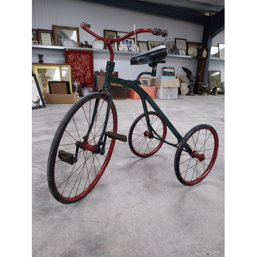 1407 - Early 1900's Child's tricycle. {82 cm H x 103 cm W x 40 cm D}.