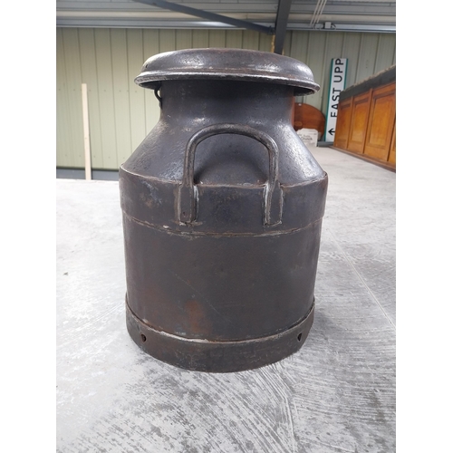 1408 - Early 20th C. metal milk churn. {46 cm H x 31 cm Dia.}.