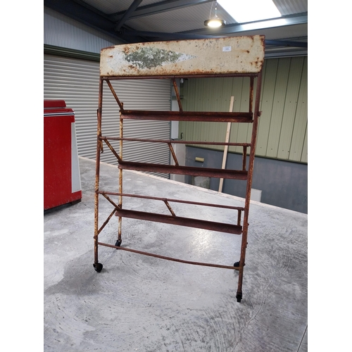 1416 - 1960's Metal Jacob's biscuit stand in need of restoration. {130 cm H x 65 cm W x 50 cm W}.