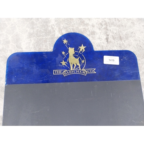 1419 - 1970's Perspex Babycham menu board {55 cm H x33 cm W}.