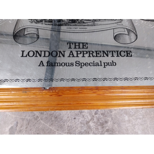 1420 - Watney's Special Bitter The London Apprentice Pub framed advertising mirror. {65 cm H x 91 cm W}.