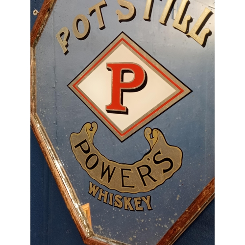 1430 - Pure Pot Still Power's Whiskey framed advertising mirror {H 50cm x W 40cm }. - NOT AVAILABLE TO VIEW... 