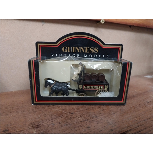 15 - Two boxed Guinness models of Guinness Truck and Horse and Cart. {10 cm H x 14 cm W x 4 cm D}