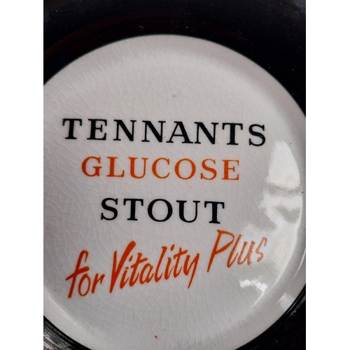 157 - Tennants Glucose Stout Wade ashtray {3 cm H x 13 cm Dia.} and Gold Leaf ashtray {2 cm H x 14 cm Dia.... 