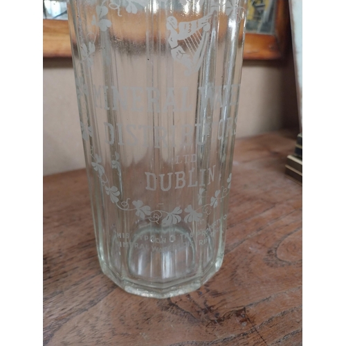 16 - Two Dublin Mineral Waters glass siphons. {20 cm H}.