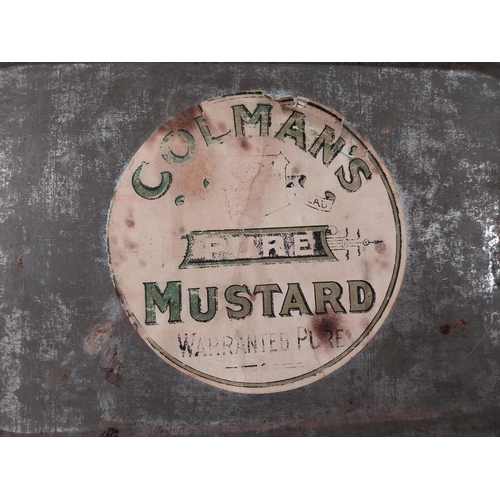 163 - Coleman's mustard advertising tin {13cm H x 22 cm W x 16cm D}.