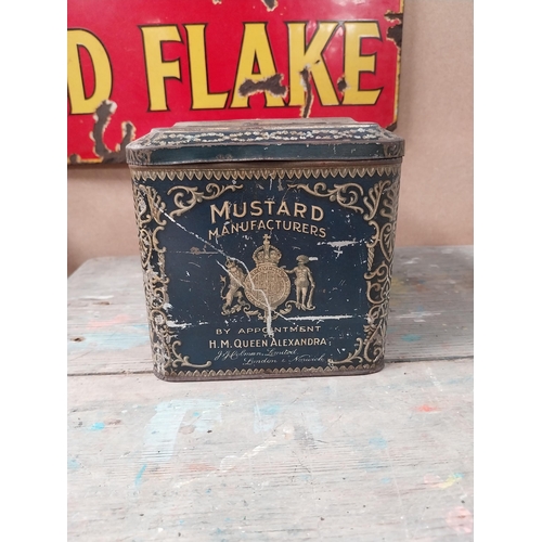 163 - Coleman's mustard advertising tin {13cm H x 22 cm W x 16cm D}.