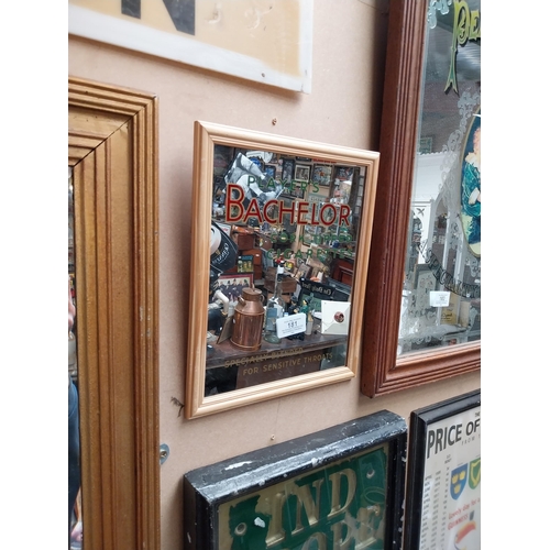 181 - Players Bachelor Cork Tipped framed advertising mirror {28 cm H x 23 cm W}.