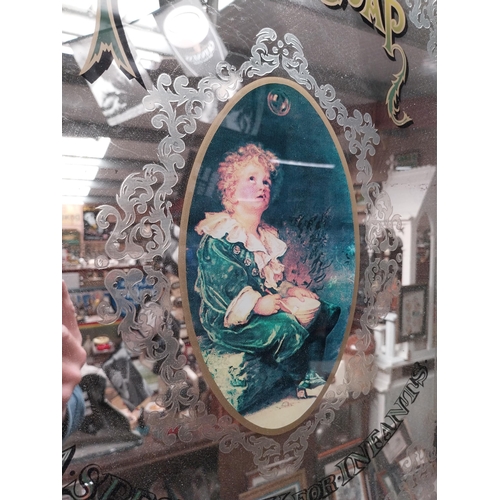 183 - Framed Pears Soap advertising mirror. {63 cm H x 46 cm W}.