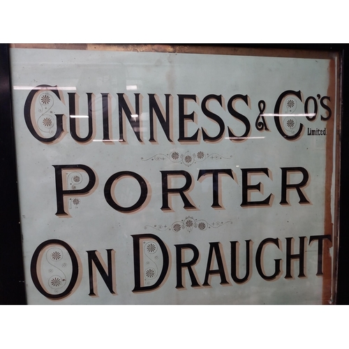 189 - Framed Guinness and Co Porter on Draught showcard. {67 cm H x 54 cm W}.