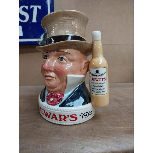 190 - Two Royal Doulton Captain Cook Bourbon and Mr McCawber Dewars Whiskey ceramic advertising figures. {... 