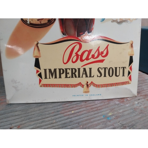 201 - Bass Imperial Stout celluloid advertising showcard. {32 cm H x 31 cm W}.