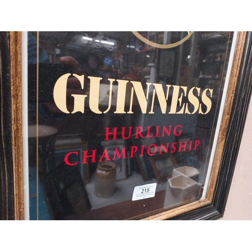 215 - Framed Guinness Hurling Championship showcard. {50 cm H x 40 cm W}.