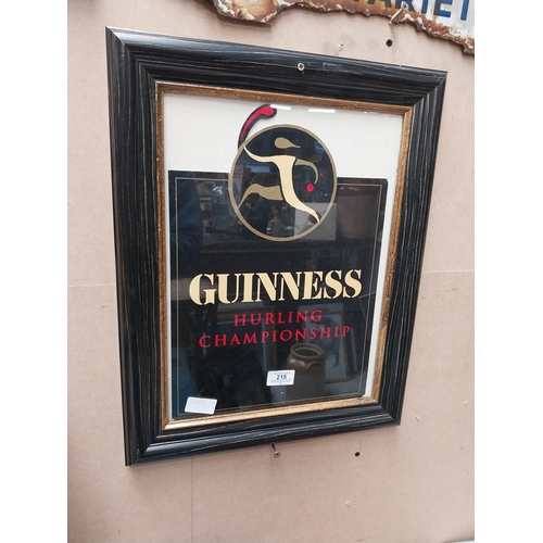 215 - Framed Guinness Hurling Championship showcard. {50 cm H x 40 cm W}.